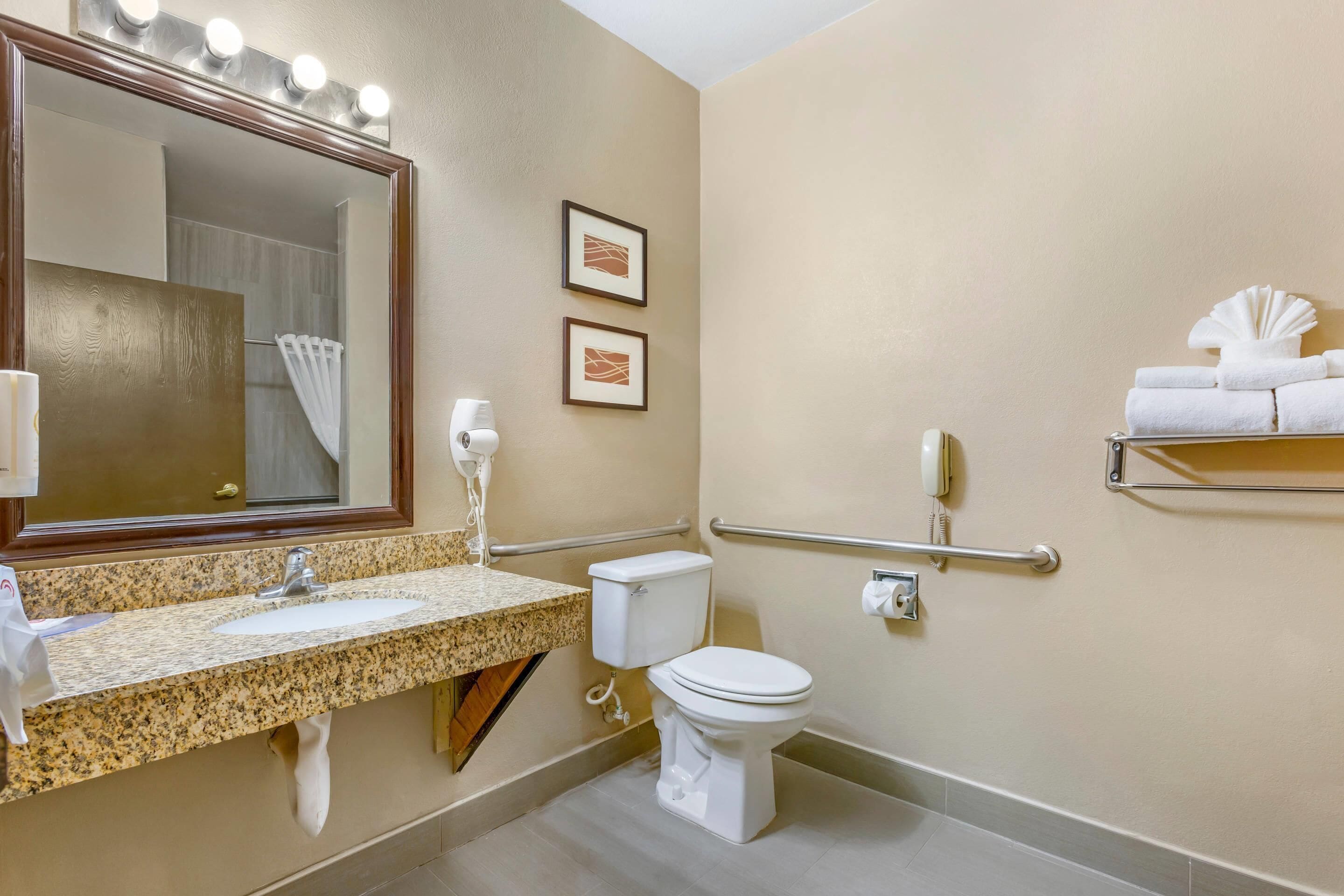 standard room, 1 king bed, accessible, non smoking (roll-in shower) | premium bedding, desk, iron/ironing board, rollaway beds