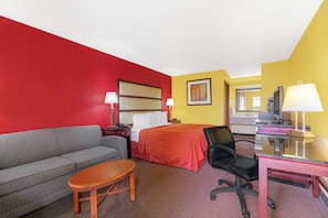1 bedroom, individually decorated, individually furnished, desk