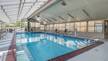 Indoor pool, sun loungers