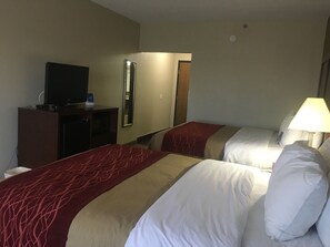 Standard Room, 2 Queen Beds | Premium bedding, down comforters, desk, laptop workspace