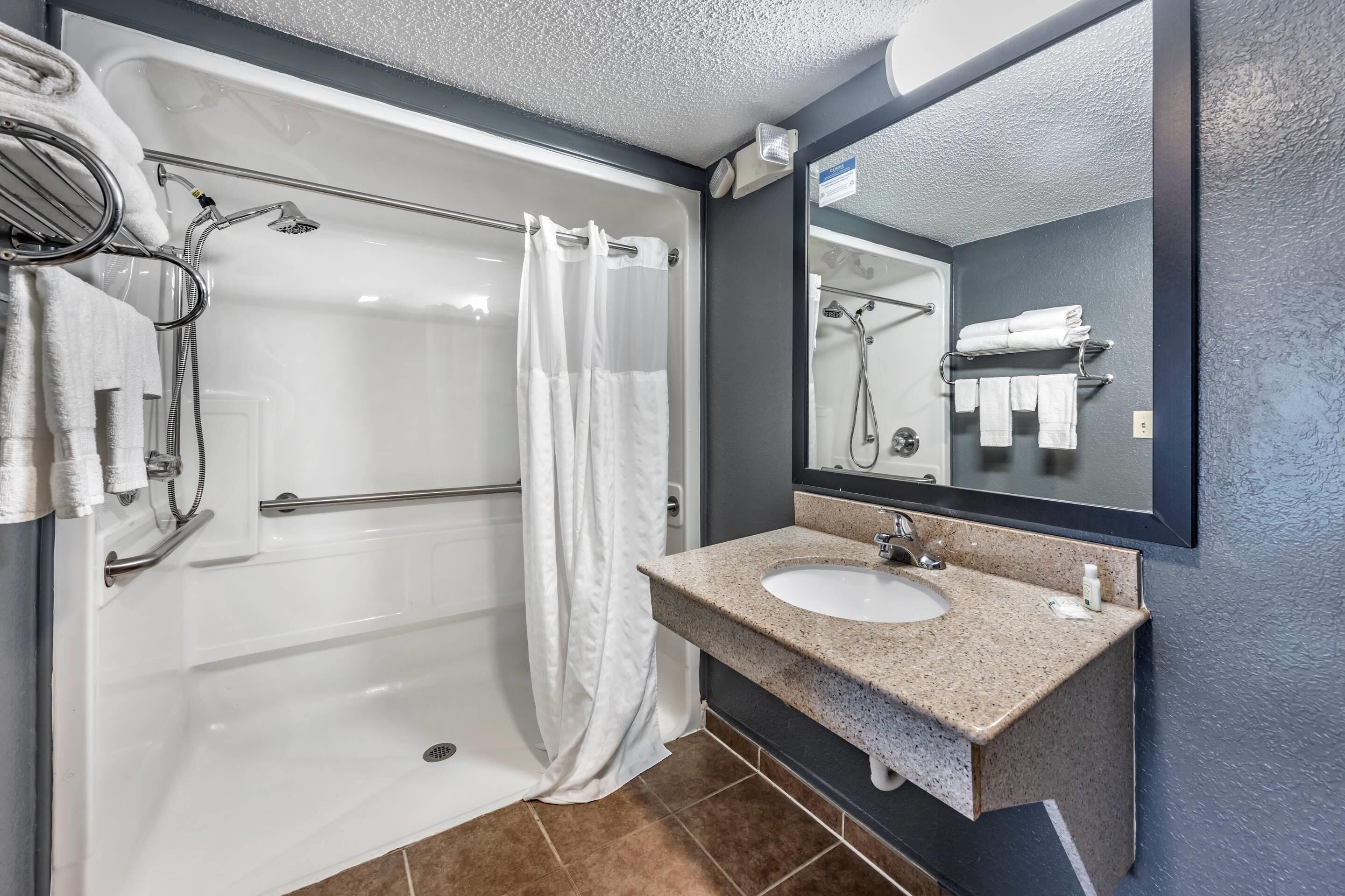 Room, 2 Queen Beds, Accessible, Non Smoking | 1 bedroom, in-room safe, desk, iron/ironing board