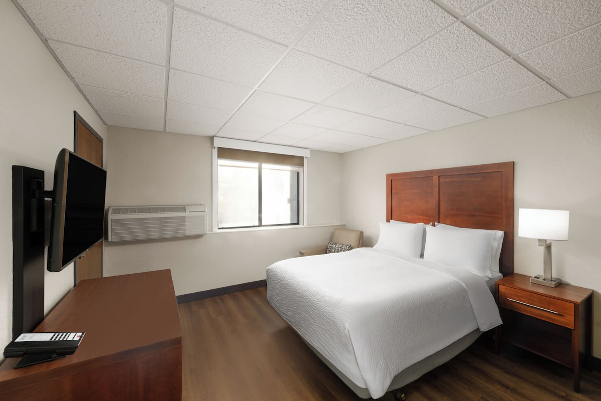 Standard Room, 1 Queen Bed, Roll-in Shower (Mobility Accessible) | Premium bedding, pillowtop beds, in-room safe, desk