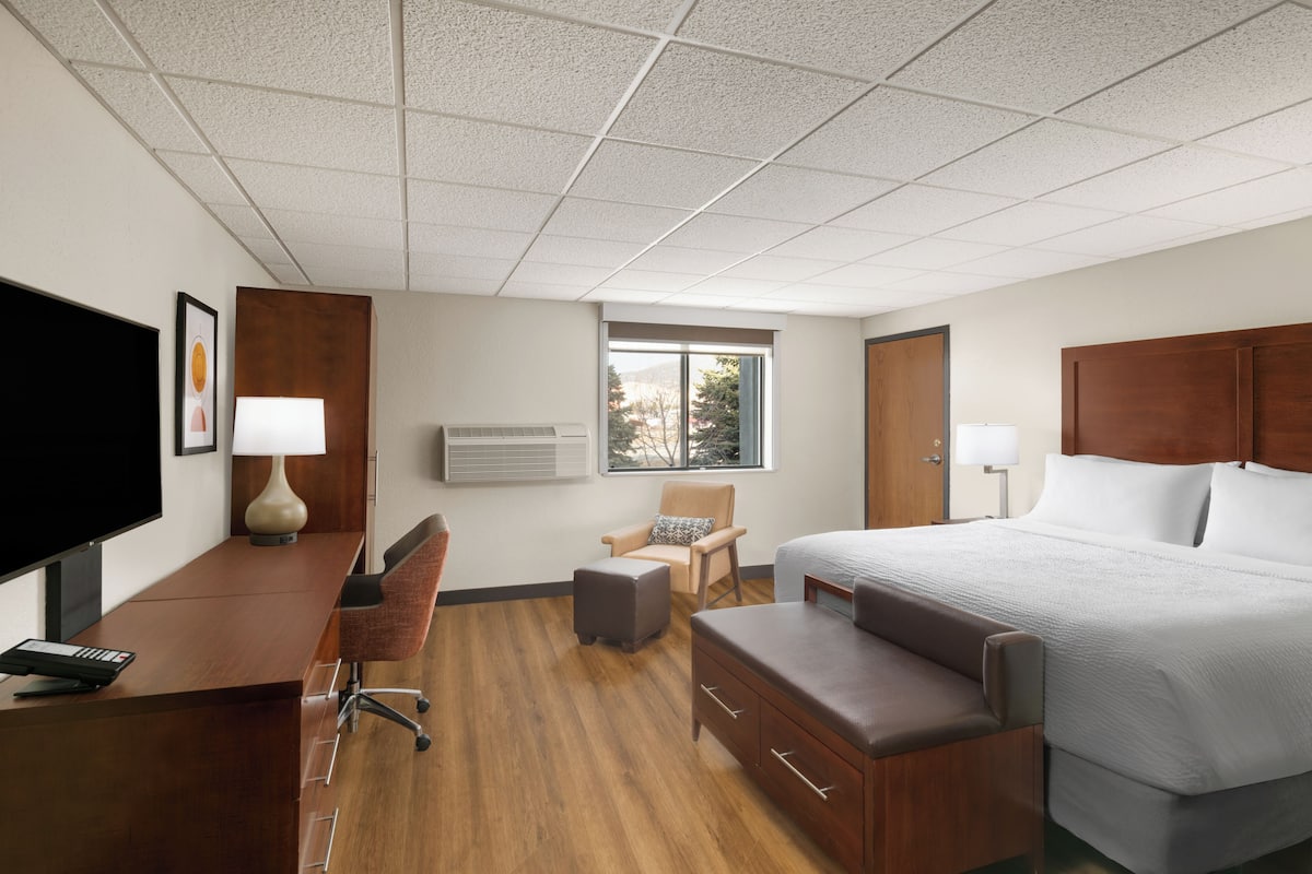 Suite, 1 King Bed, Roll-in Shower (Mobility Accessible) | Premium bedding, pillowtop beds, in-room safe, desk