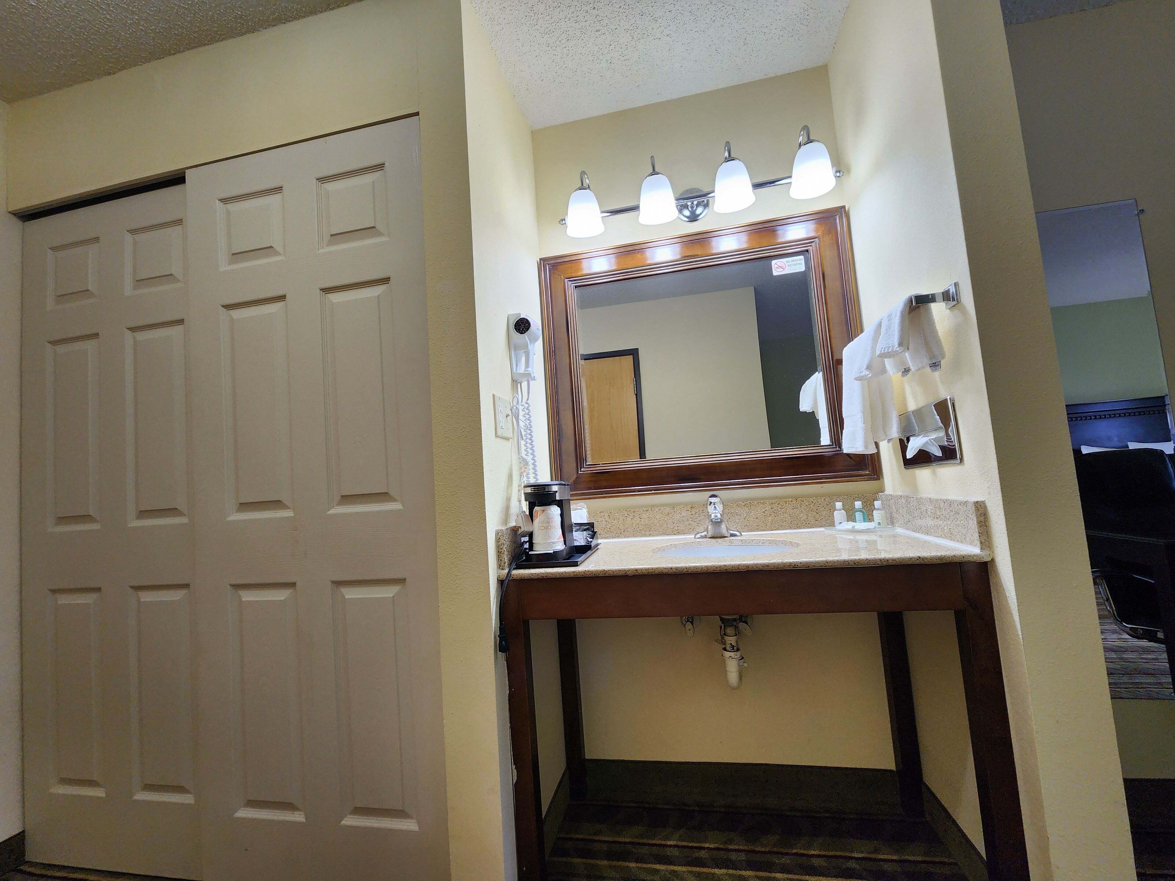 room, 2 double beds, accessible, non smoking | desk, laptop workspace, soundproofing, iron/ironing board