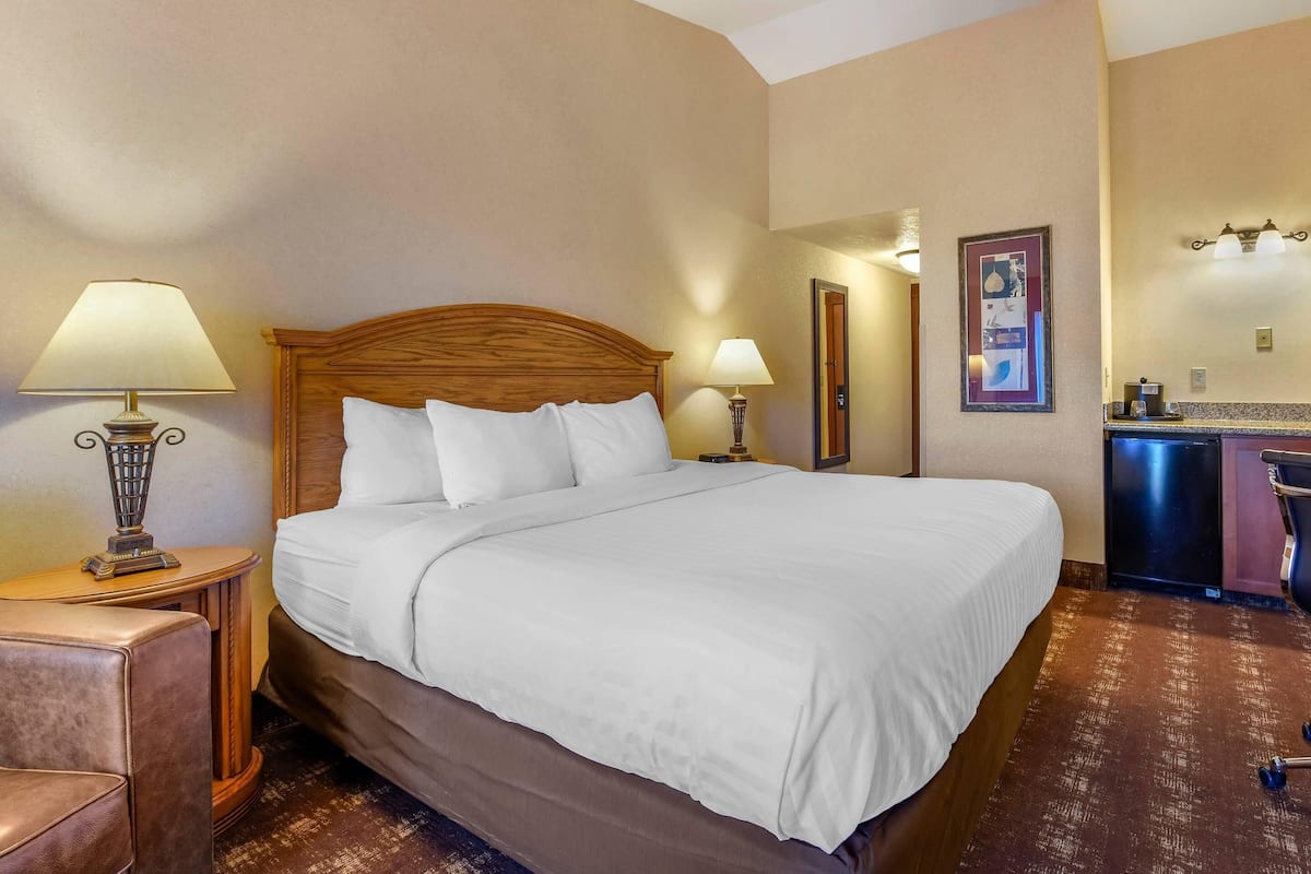 Premium bedding, desk, iron/ironing board, free cribs/infant beds