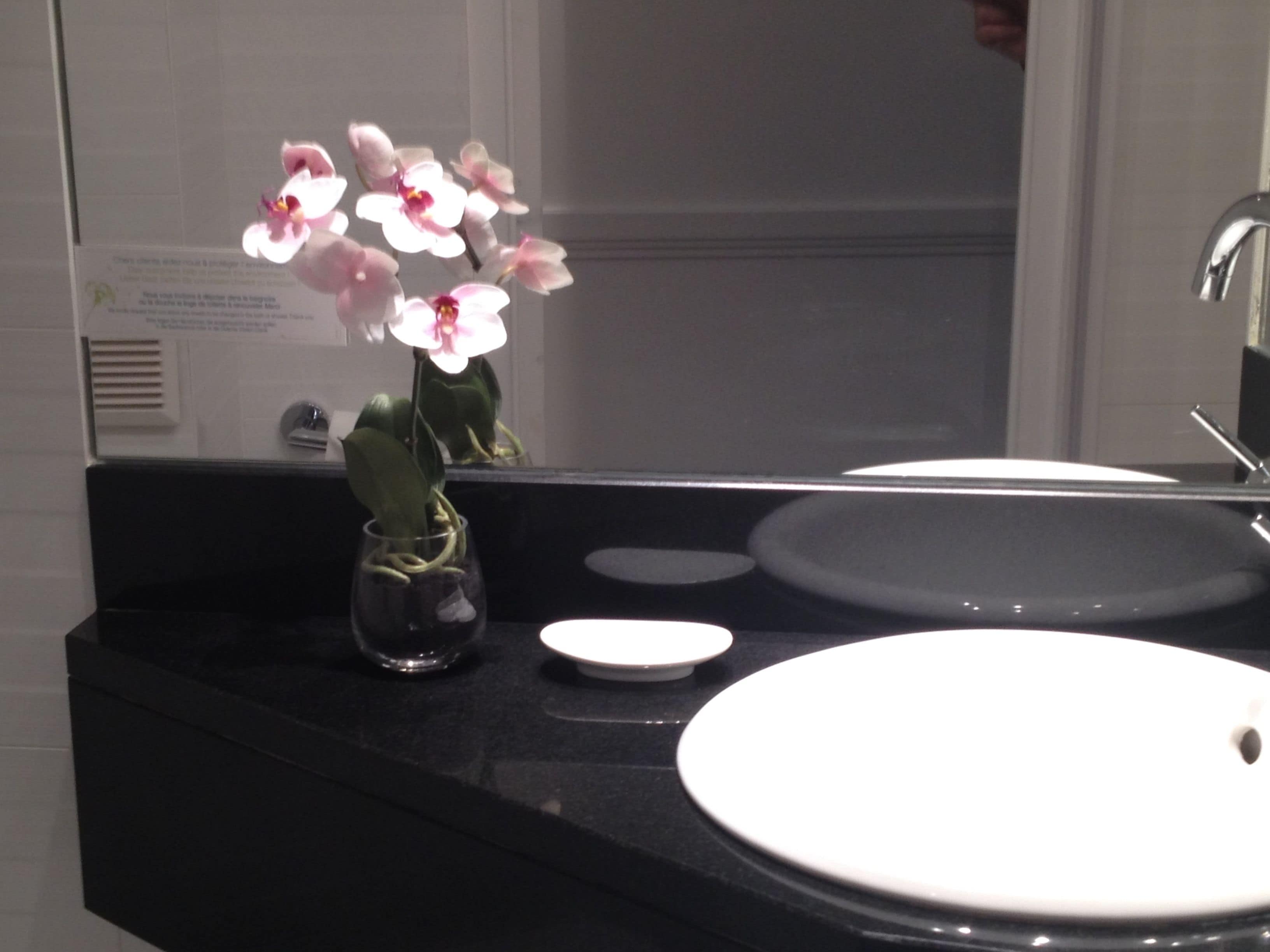 free toiletries, hair dryer, towels, soap