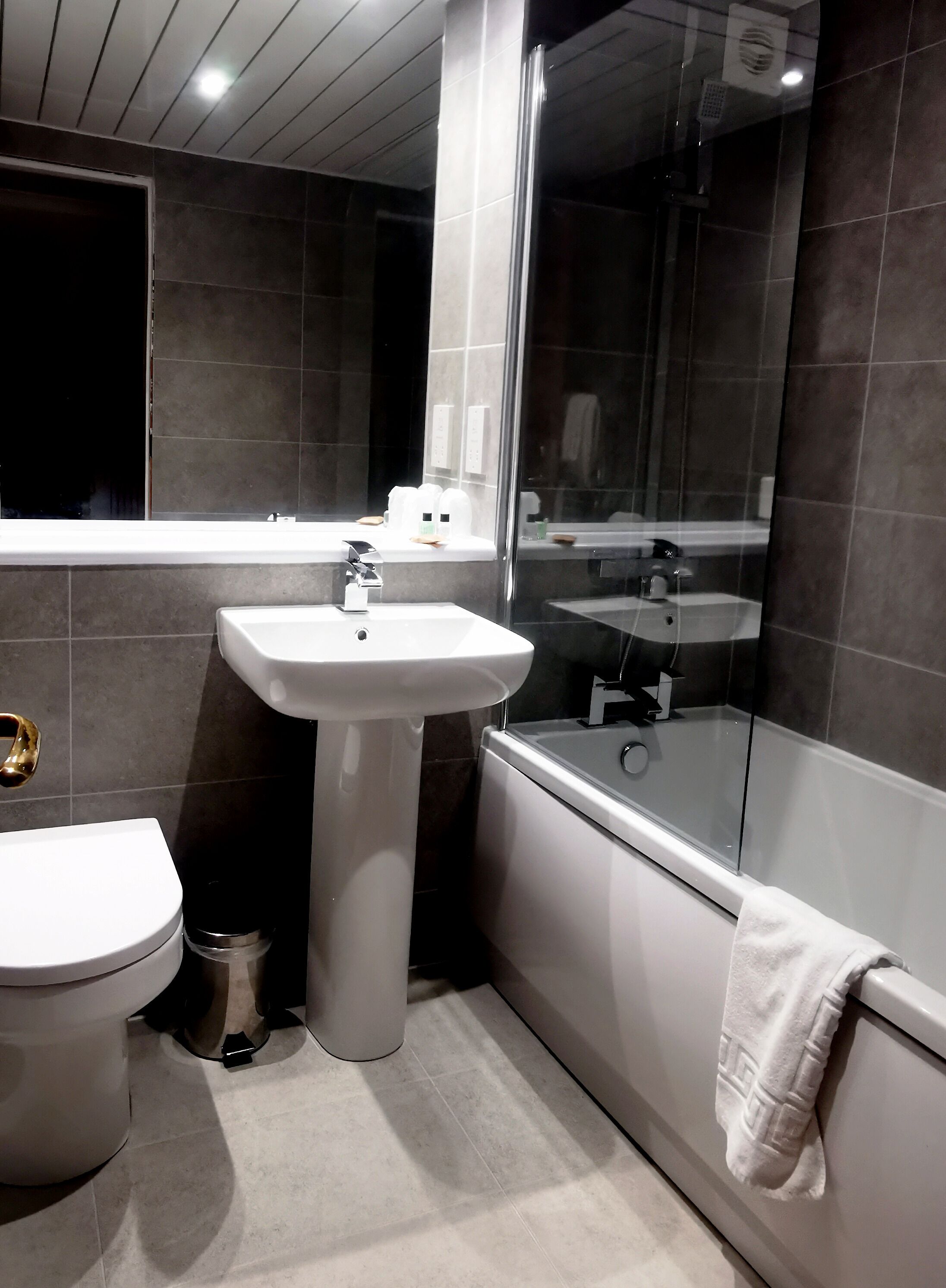 superior double or twin room | bathroom | combined shower/bathtub, hair dryer, towels, soap