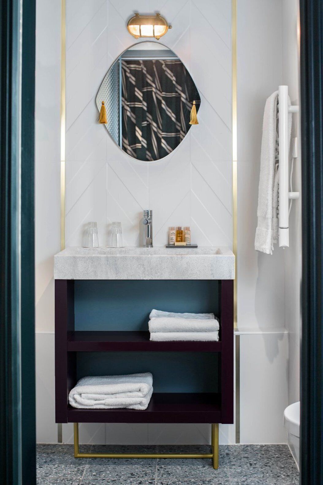 free toiletries, hair dryer, slippers, towels