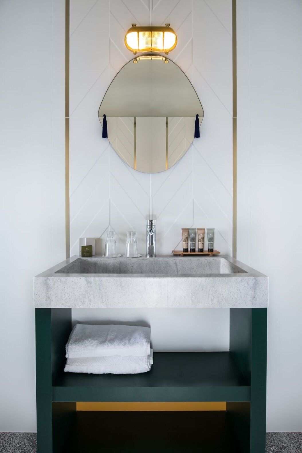 free toiletries, hair dryer, slippers, towels