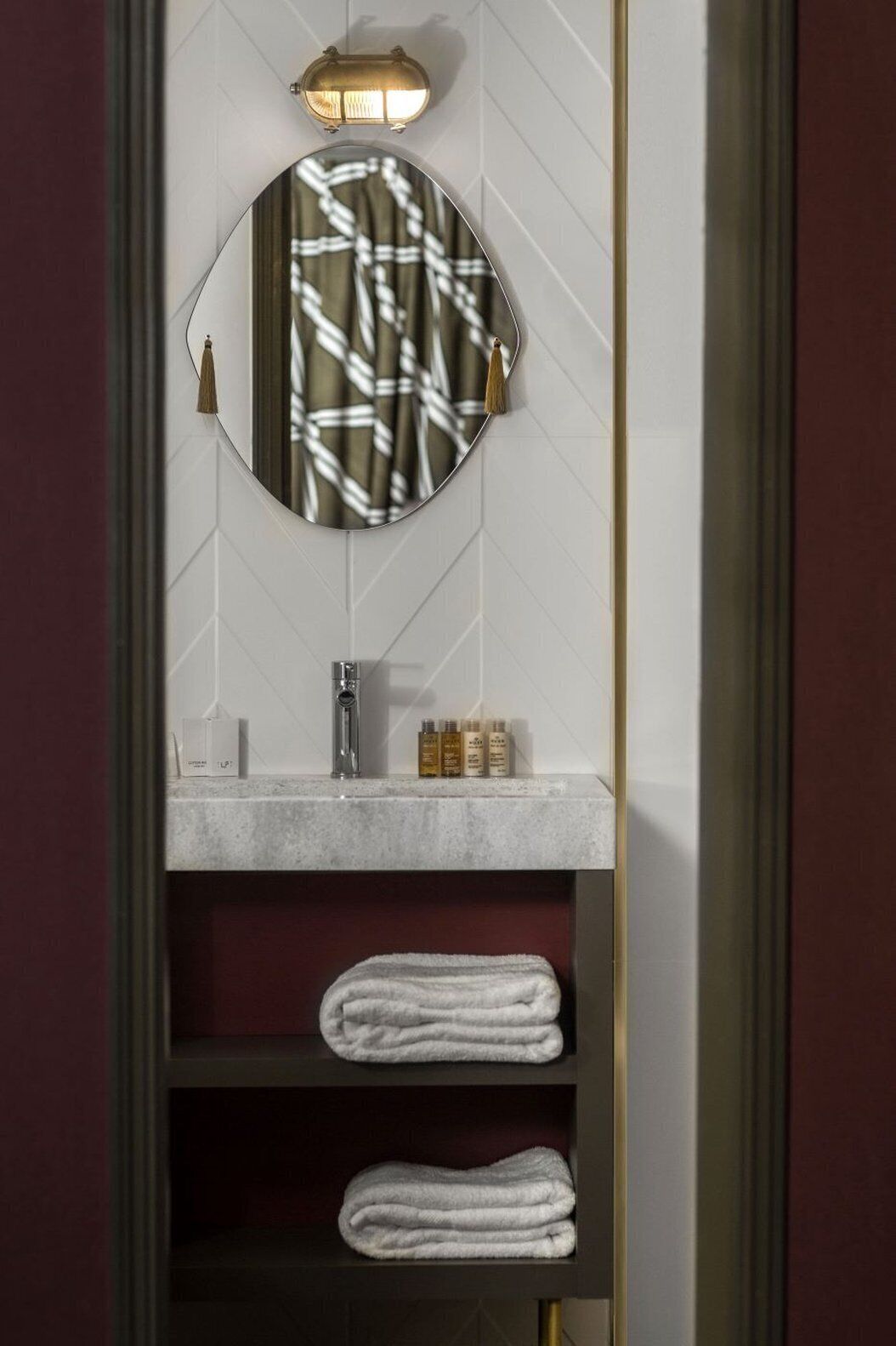 free toiletries, hair dryer, slippers, towels