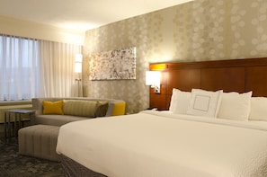 In-room safe, desk, laptop workspace, blackout curtains