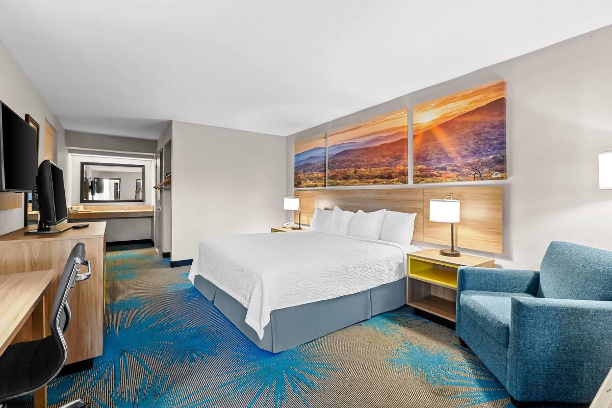 Room, 1 King Bed, Accessible | Desk, iron/ironing board, rollaway beds (free), WiFi (free)