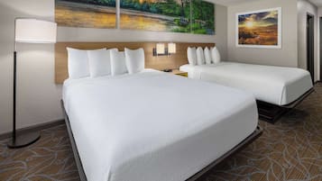 Room, 2 Queen Beds, Non Smoking | In-room safe, desk, iron/ironing board, free cribs/infant beds