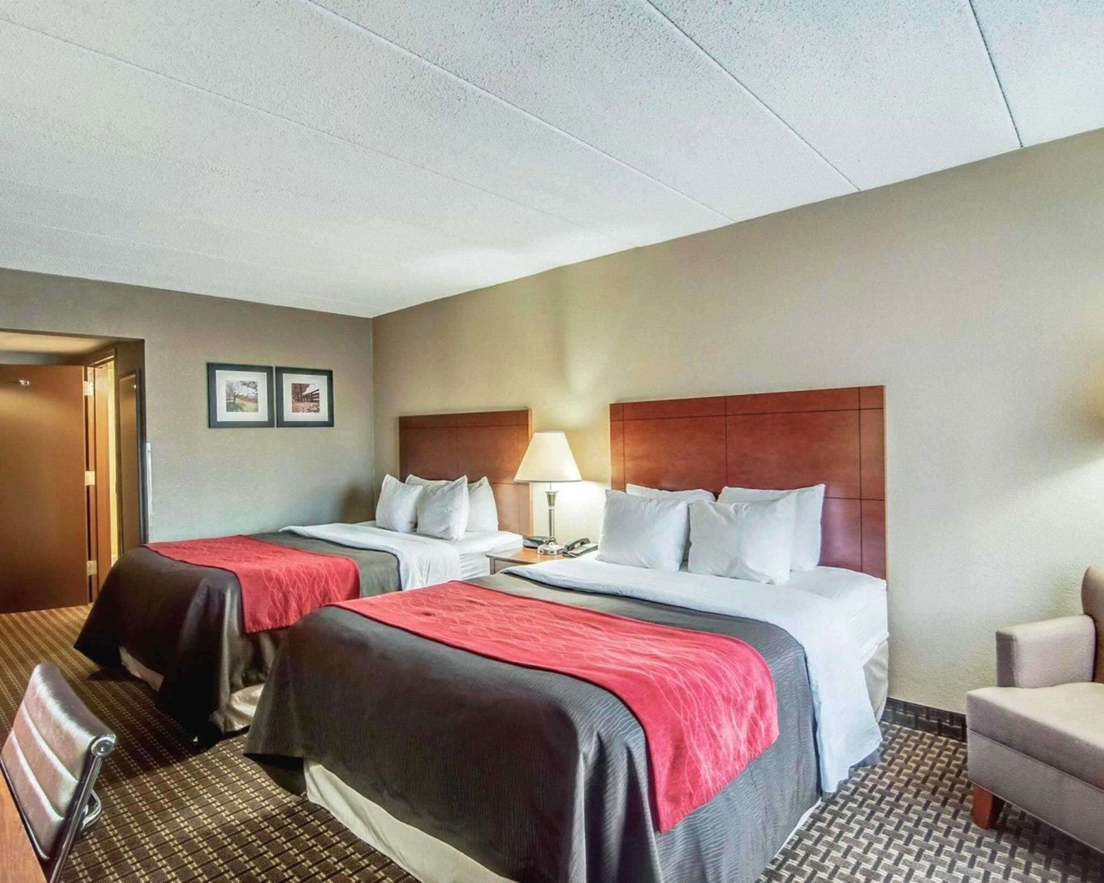 Premium bedding, pillowtop beds, blackout drapes, iron/ironing board