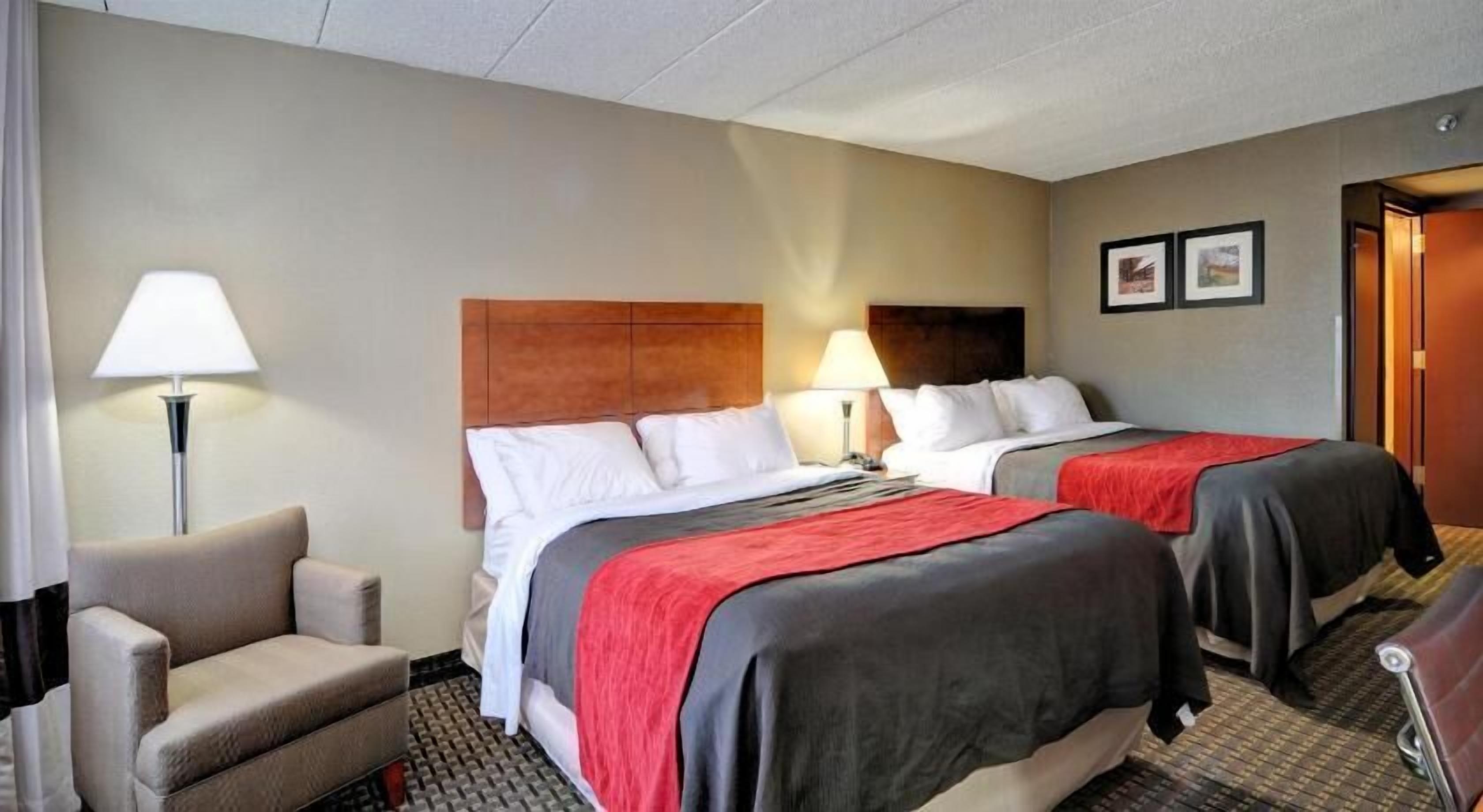 Premium bedding, pillowtop beds, blackout drapes, iron/ironing board