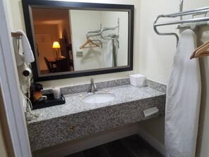 Room, 1 King Bed, Refrigerator & Microwave | Bathroom