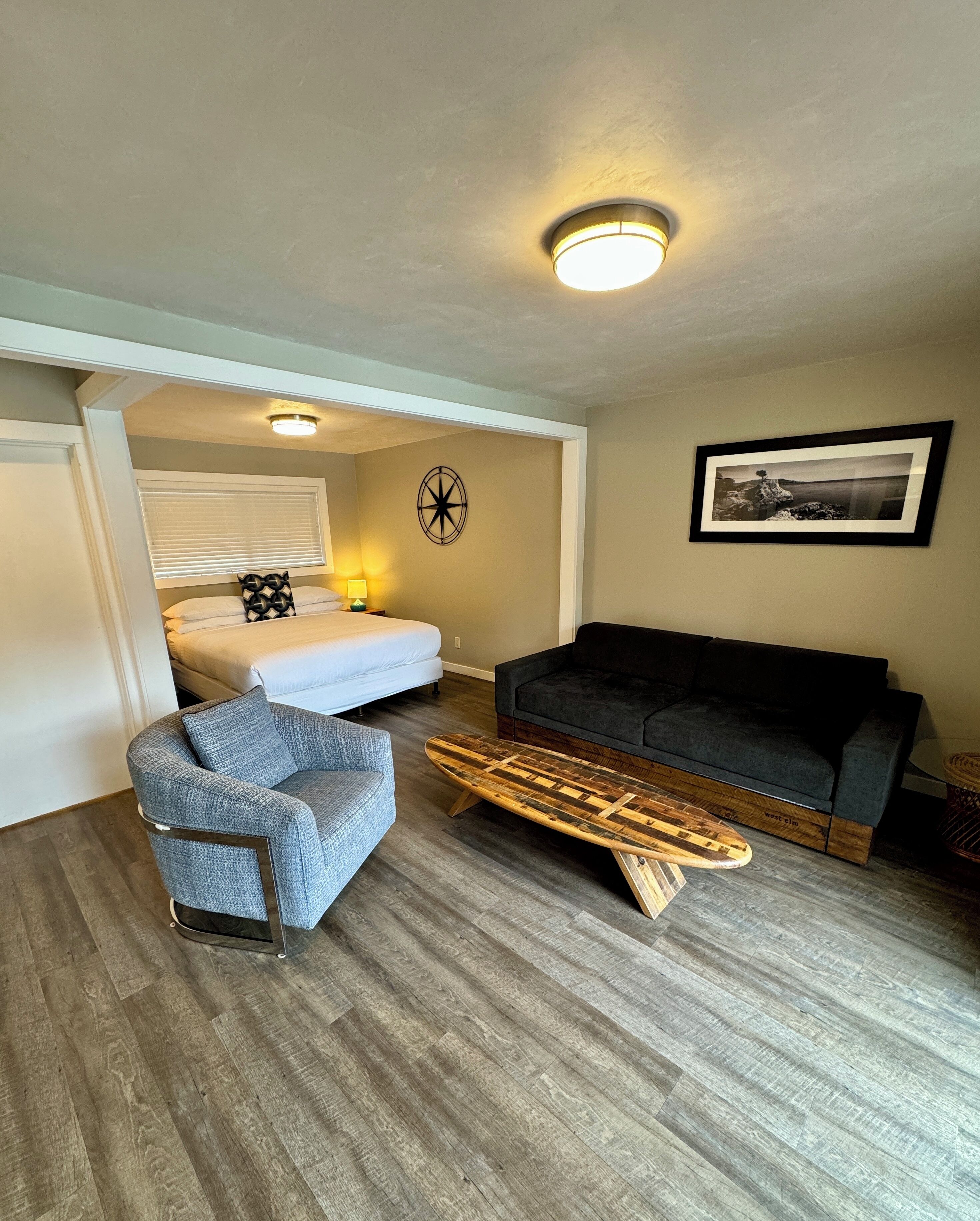 garden view king jr suite - not pet friendly | living area | 43-inch smart tv with cable channels, tv