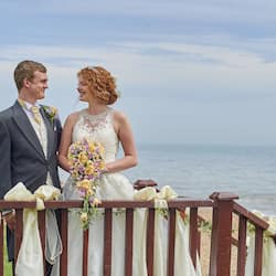 Outdoor wedding area