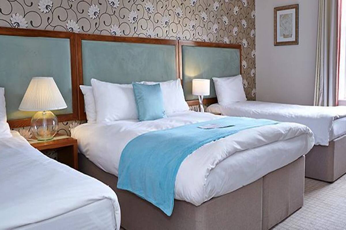 family room | desk, iron/ironing board, free wifi