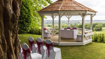 Outdoor wedding area