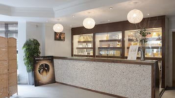 Body treatments, body scrubs, facials, manicures and pedicures