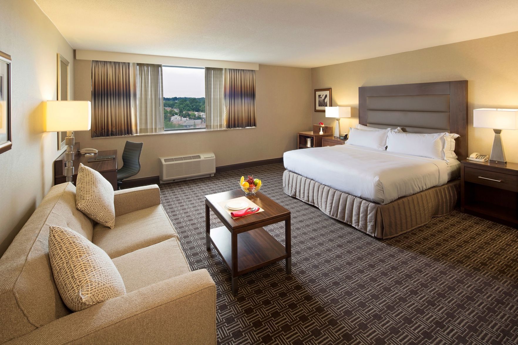 Hypo-allergenic bedding, in-room safe, blackout curtains, soundproofing