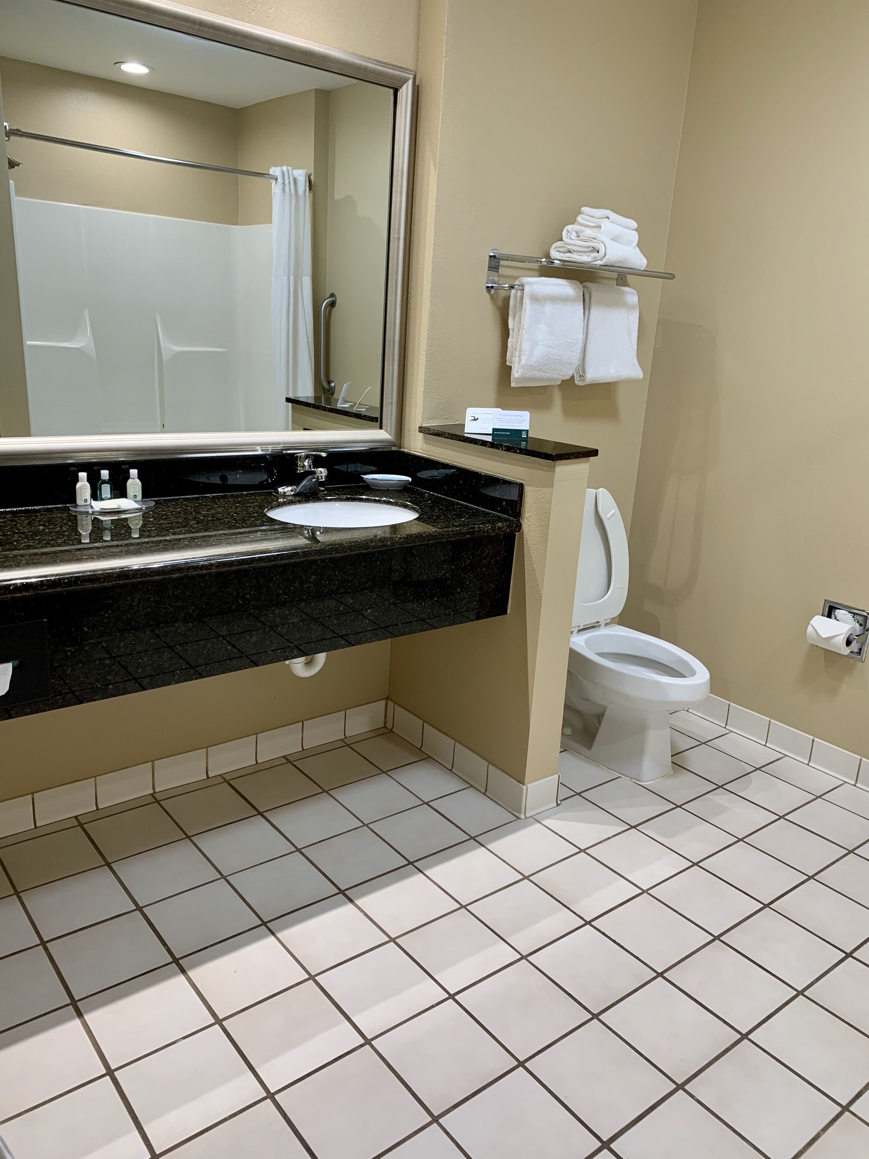 room, 1 king bed, non smoking, fireplace | bathroom | combined shower/bathtub, hair dryer, towels