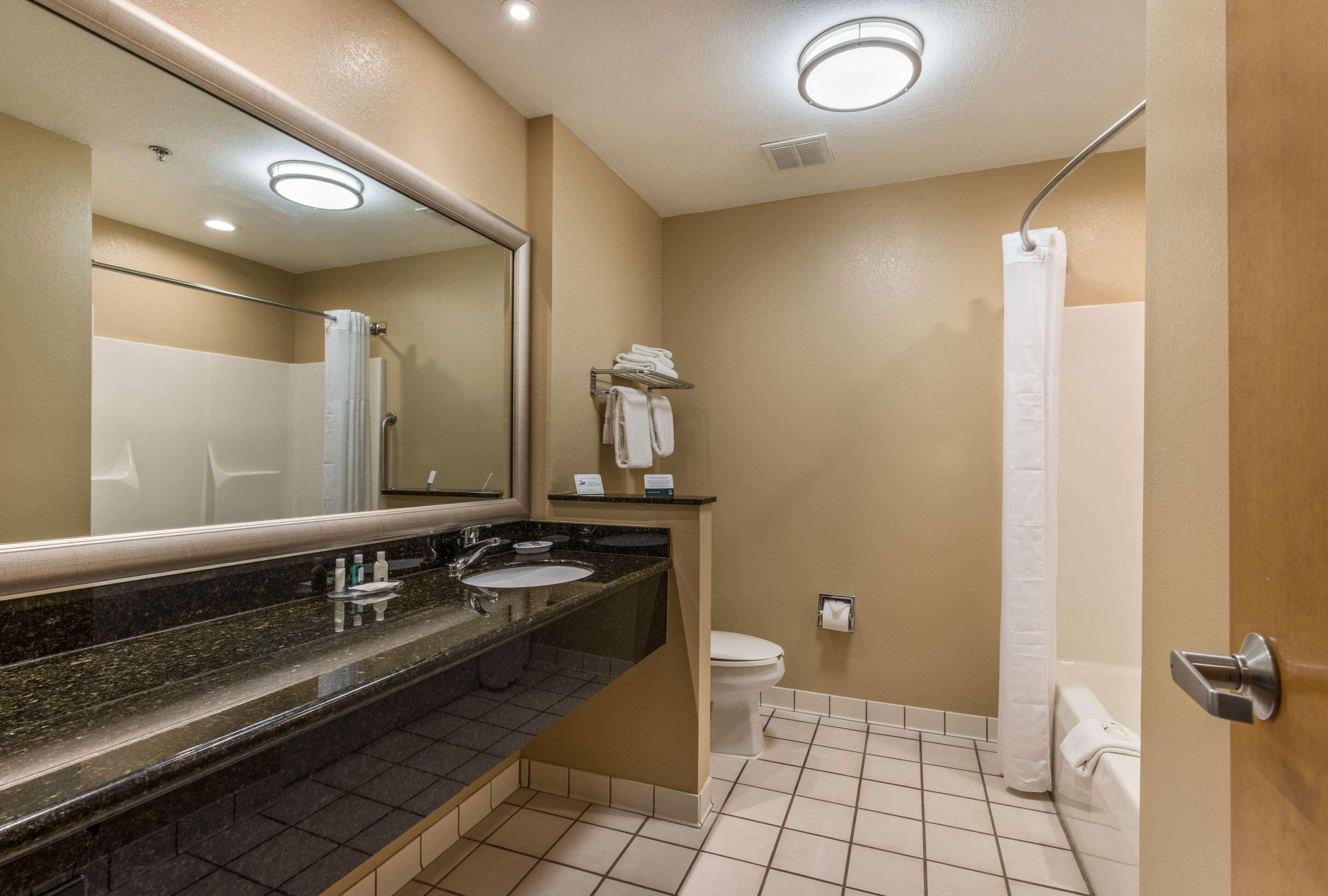 room, 1 king bed, non smoking | bathroom | combined shower/bathtub, hair dryer, towels