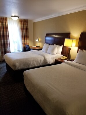 Standard Room, 2 Double Beds, Non Smoking | Pillowtop beds, in-room safe, desk, blackout drapes