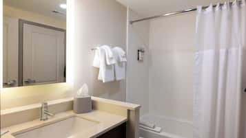 In-room safe, desk, laptop workspace, blackout curtains