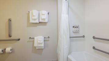 In-room safe, desk, laptop workspace, blackout drapes