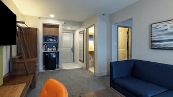 In-room safe, desk, laptop workspace, blackout curtains