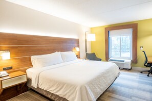 In-room safe, desk, laptop workspace, blackout curtains