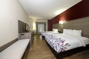 Deluxe Room, 2 Queen Beds, Non Smoking | Desk, iron/ironing board, free cots/infant beds, rollaway beds