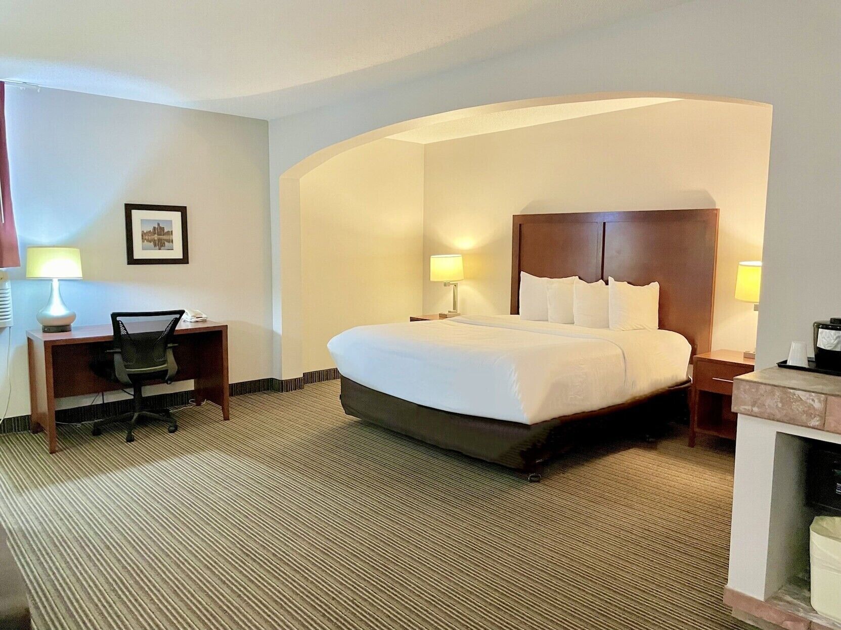 In-room safe, desk, laptop workspace, iron/ironing board