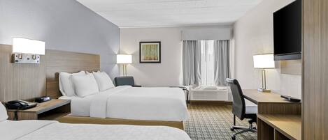 Standard Room, 2 Double Beds, Non Smoking | Individually decorated, individually furnished, desk, blackout curtains