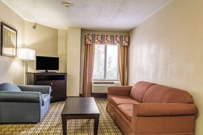 Individually decorated, individually furnished, desk, blackout drapes