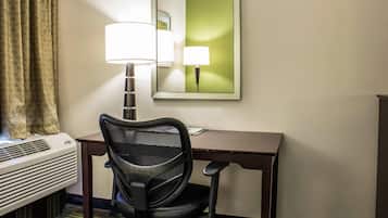 In-room safe, desk, iron/ironing board, WiFi (free)
