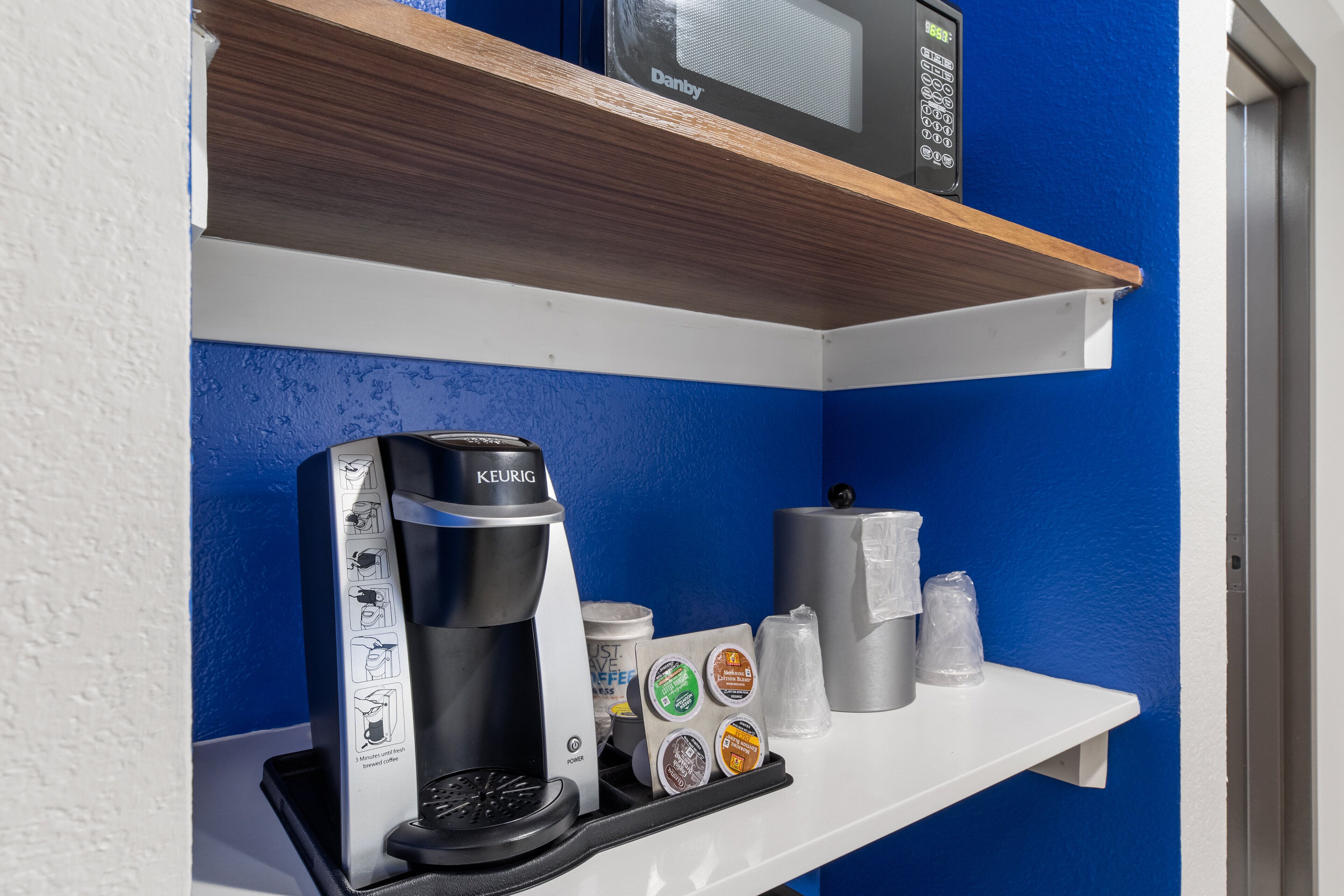 1 bedroom, desk, laptop workspace, iron/ironing board