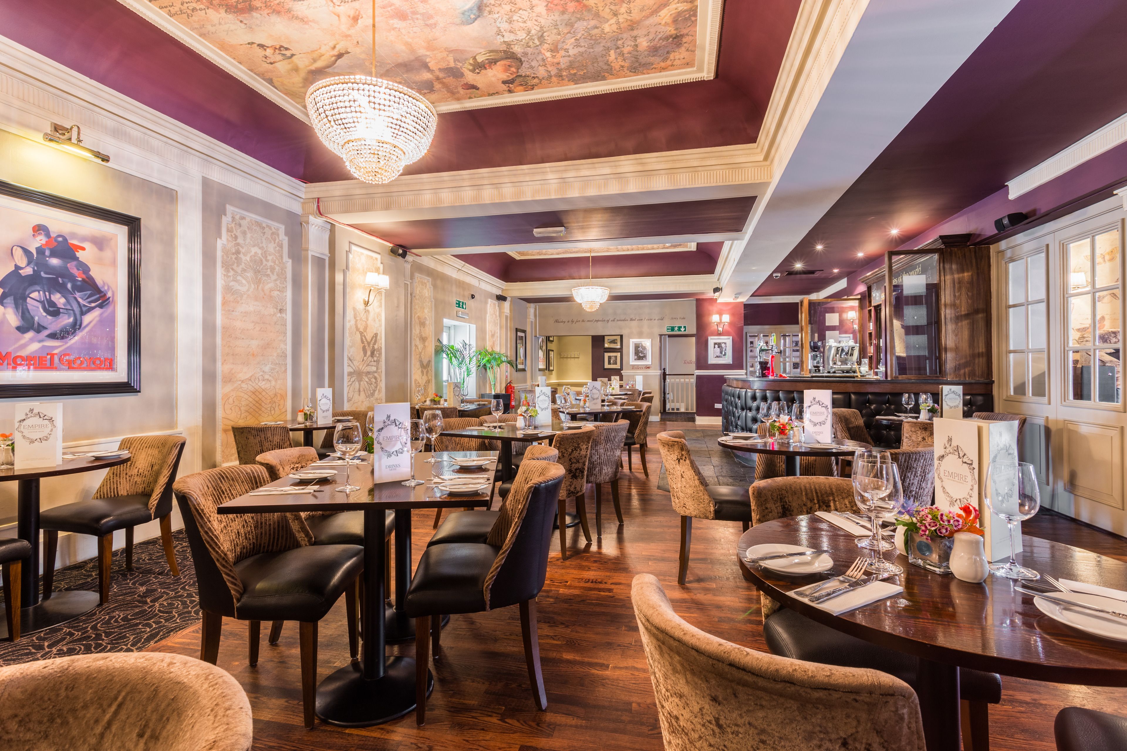 Breakfast, lunch and dinner served