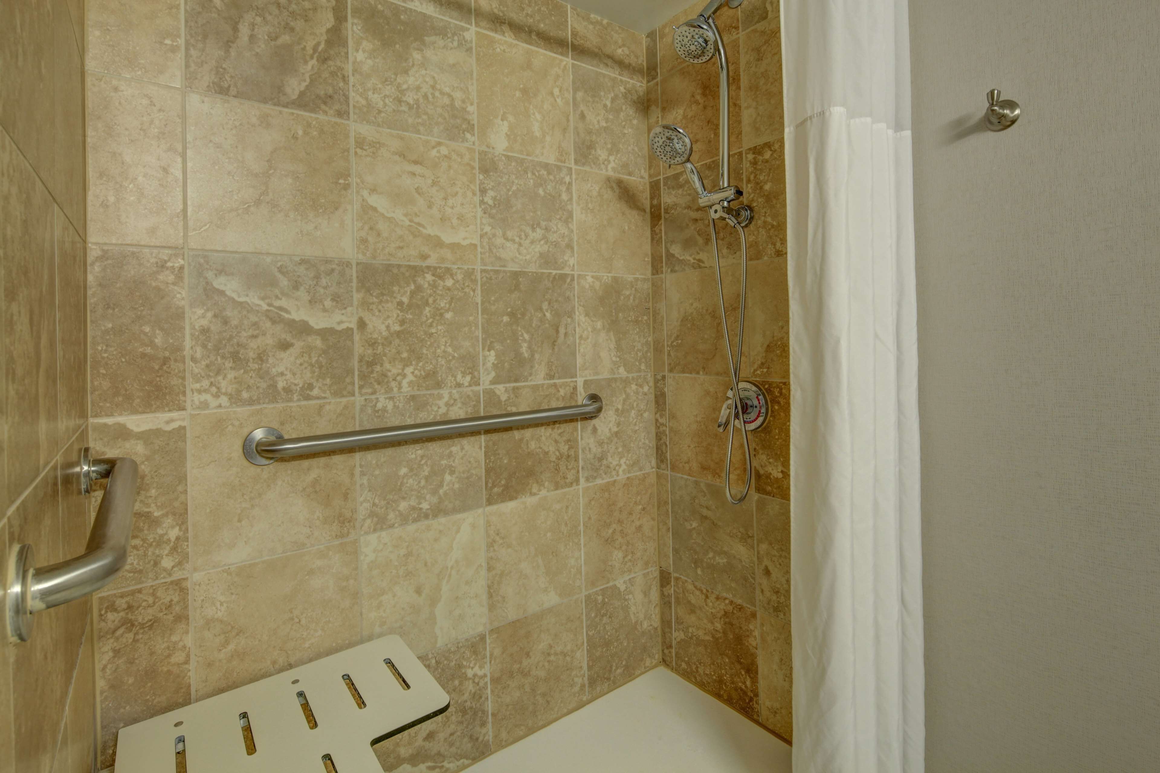 free toiletries, hair dryer, towels