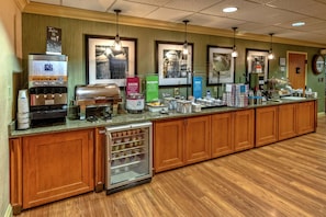 Free daily buffet breakfast