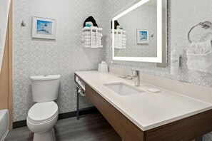 Free toiletries, hair dryer, towels