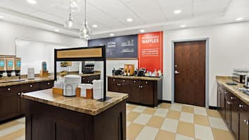 Free daily buffet breakfast