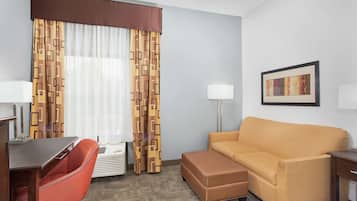 Rom, 1 kingsize-seng med sovesofa, ikke-røyk (Study) | Skrivebord, skrivebord for bærbar PC og blendingsgardiner