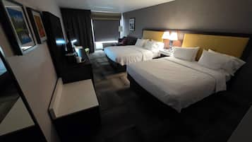 Premium bedding, down duvets, pillow-top beds, desk