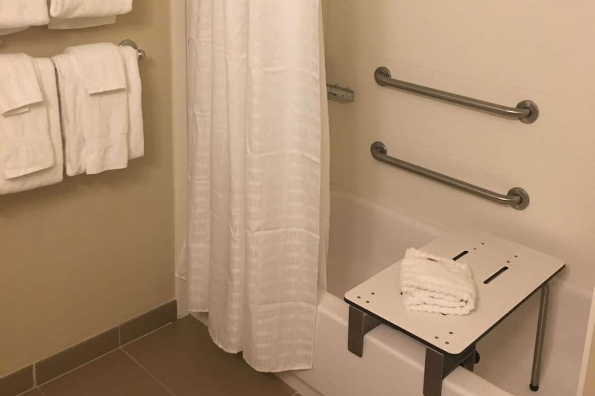 Bathroom | Combined shower/tub, rainfall showerhead, free toiletries, hair dryer