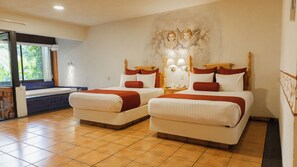 Terrace Suite with 2 beds and Jacuzzi | 1 間臥室、高級寢具、Select Comfort 床墊、客房內保險箱