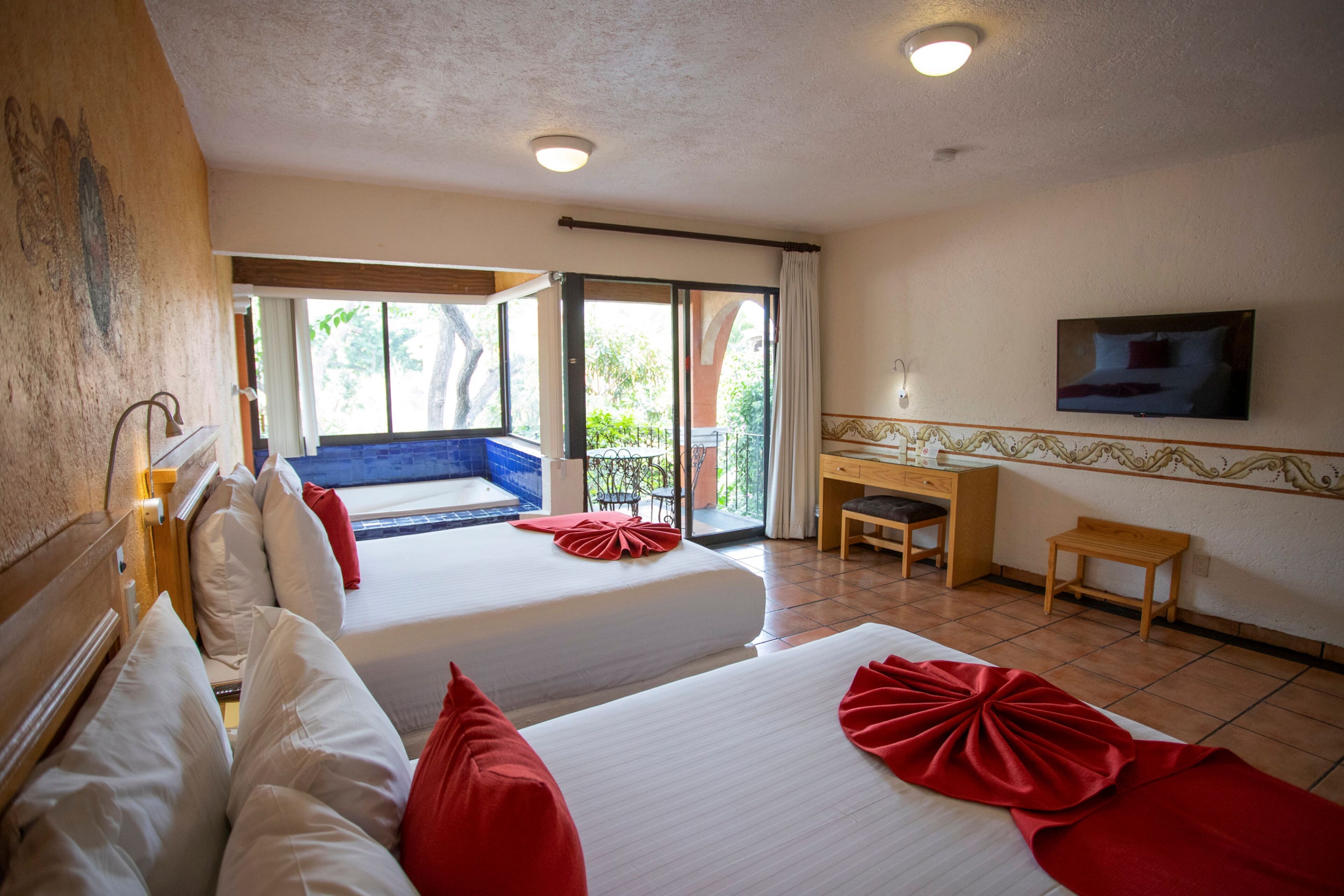 terrace suite, king bed and jacuzzi | 1 bedroom, premium bedding, select comfort beds, in-room safe