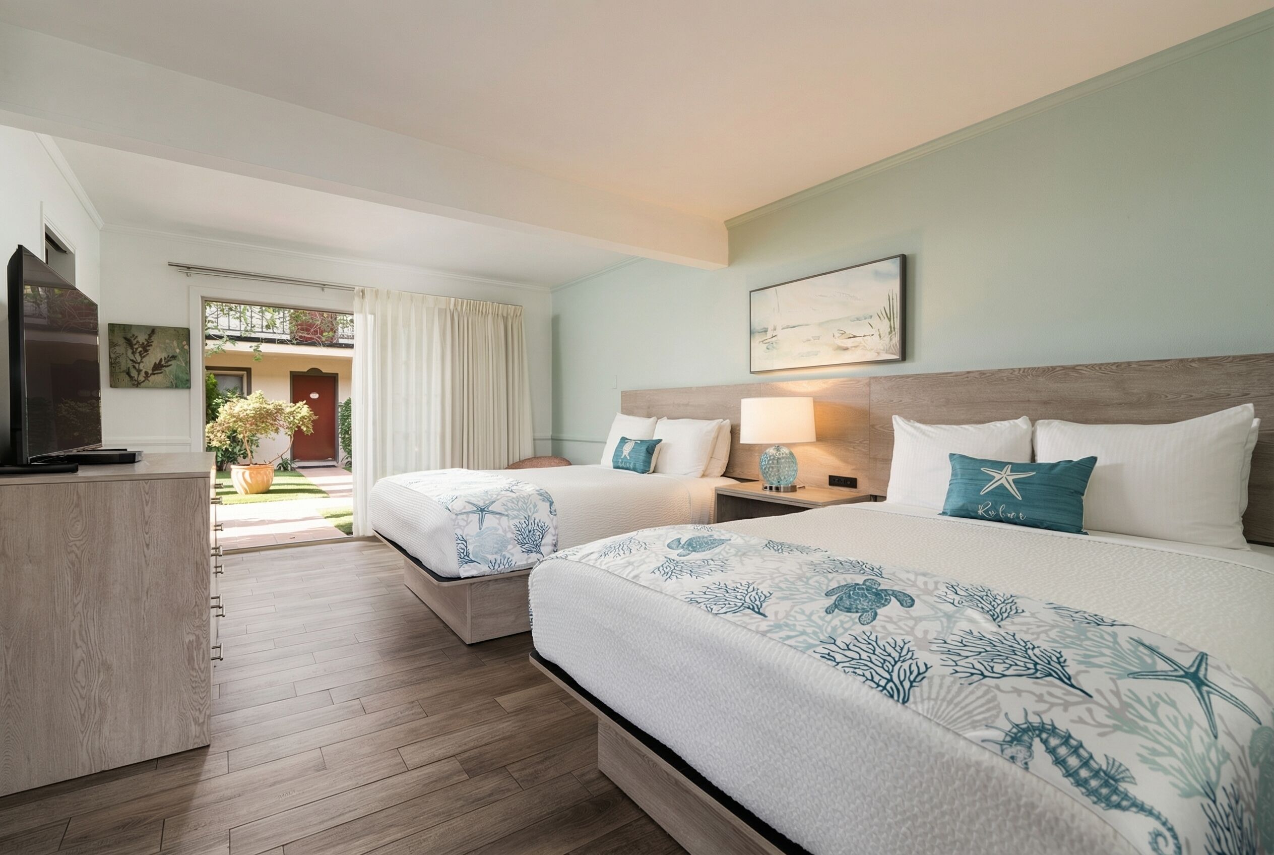 Deluxe Room, 2 Queen Beds | Hypo-allergenic bedding, in-room safe, desk, blackout drapes